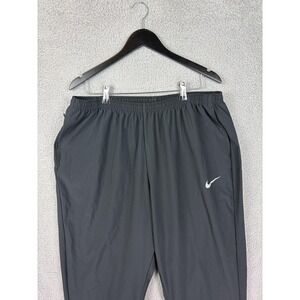 Nike Dri-FIT Pants Mens 2XL Black Track Joggers Zip Ankle Training Athletic